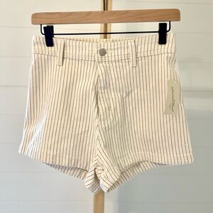 Universal Thread Cream Striped Sailor Denim‎ High Rise Shorts